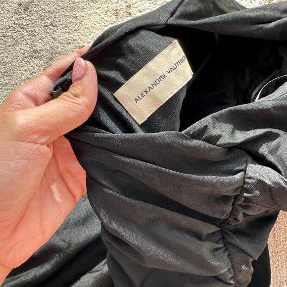 ALEXANDRE VAUTHIER Viscose Stretch Deep V-neck Bodysuit In Black size 36 - Picture 12 of 14